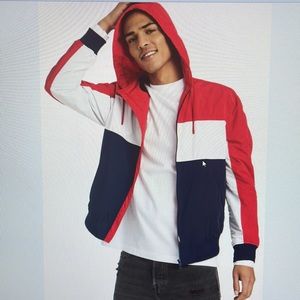 NWT H&M L.O.G.G Mens Hooded Windbreaker